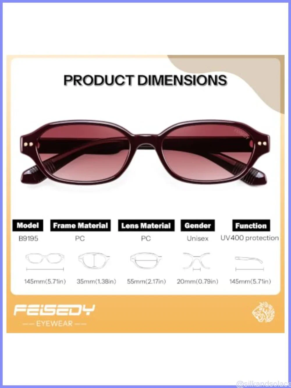 Polarized Retro Rectangle Sunglasses Narrow Frame UV400 Full-Frame